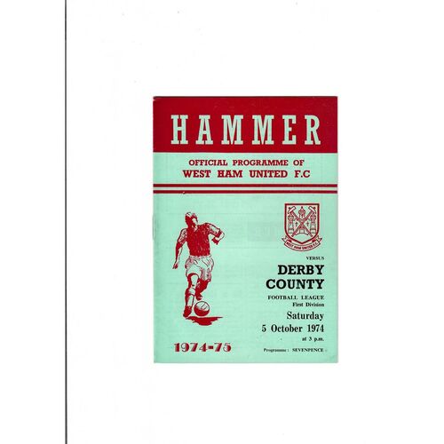 West Ham United Home Football Programmes