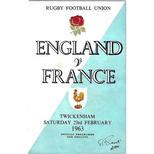 England Rugby Union Programmes
