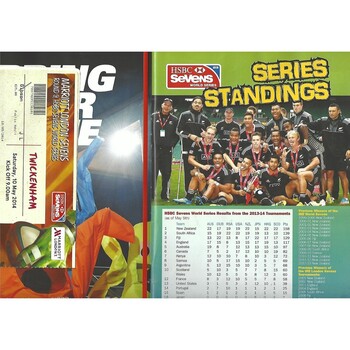 2014 London Sevens IRB World Sevens Series Rugby Union Programme & Match Ticket