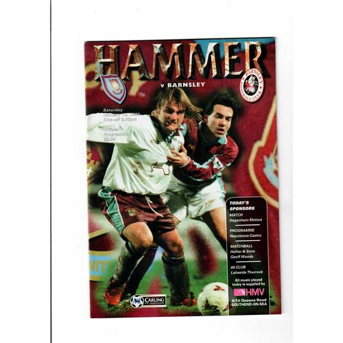 Barnsley Away Football Programmes