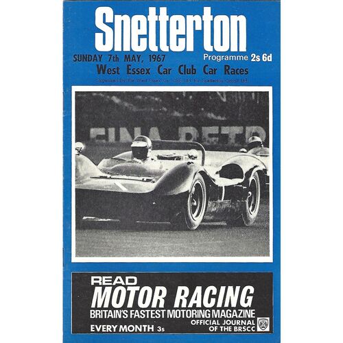 Snetterton Motor Racing/Motor Cycle Racing Programmes