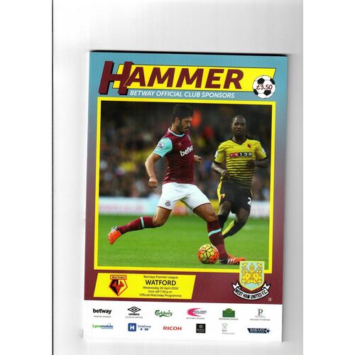 Watford Away Football Programmes