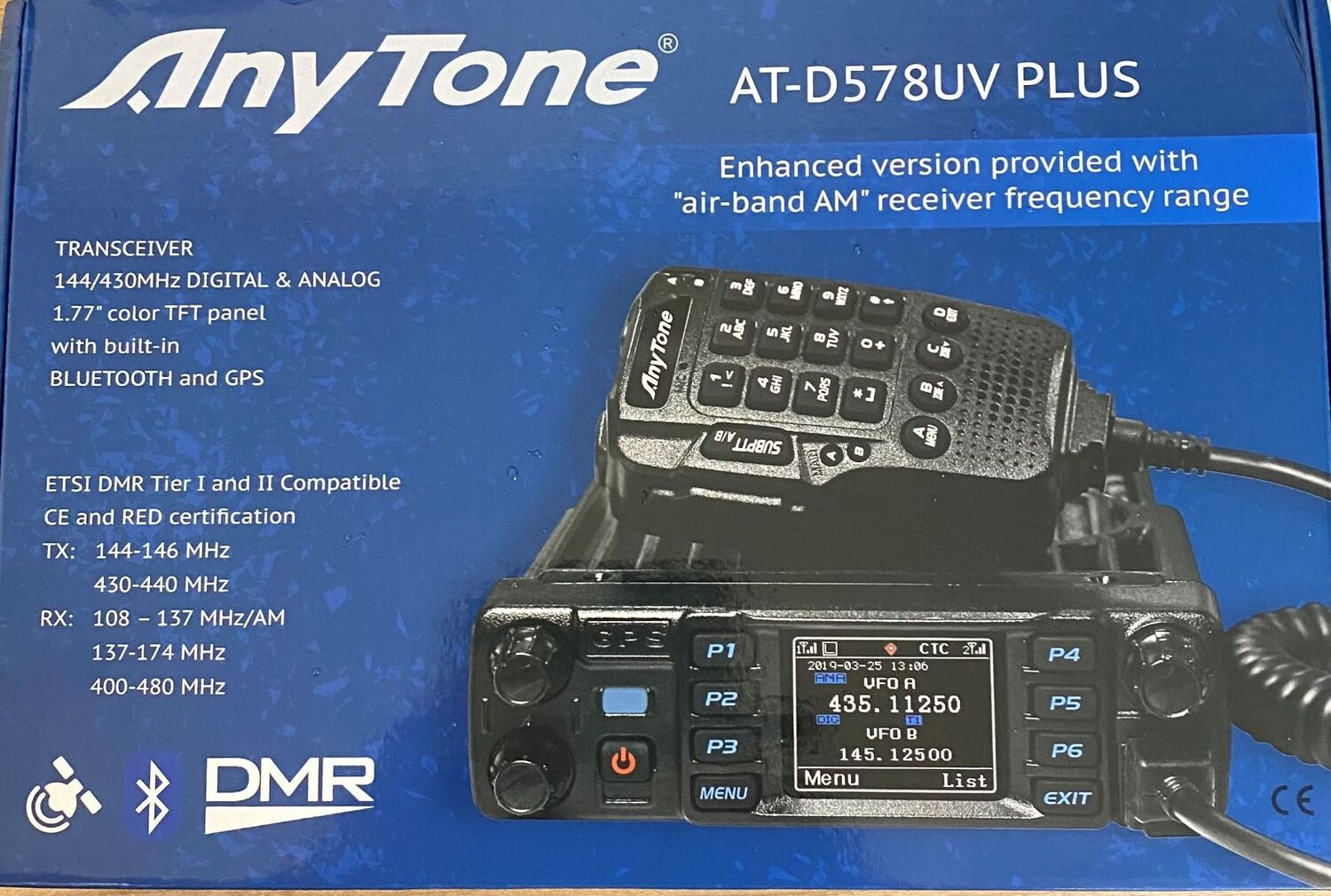 Used ANYTONE ATD578UV PLUS DMR DIGITAL MOBILE Radio Waves Communications UK Ltd Birmingham
