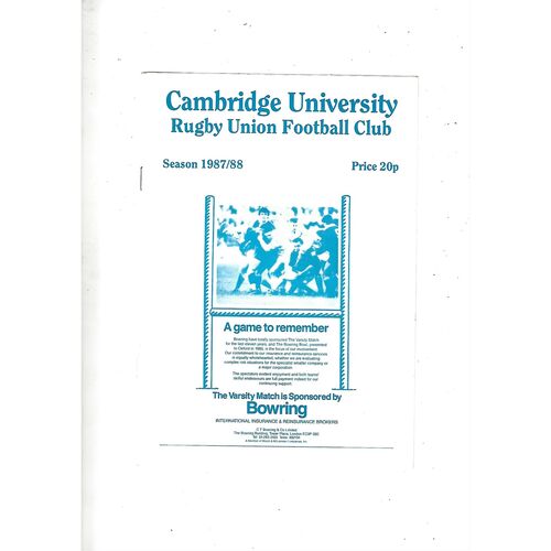 M.R Steele-Bodger's XV Away Rugby Union Programmes