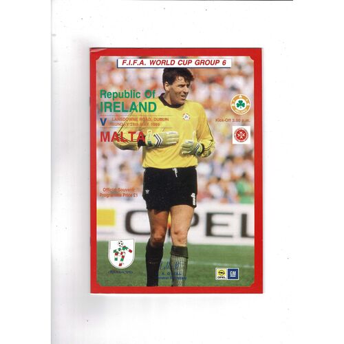 Republic of Ireland Home Football Programmes