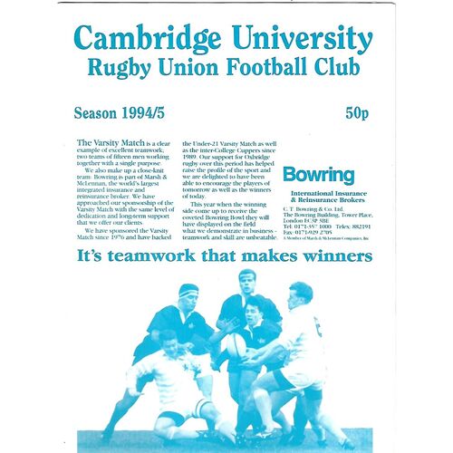 Cardiff/Cardiff Blues Away Rugby Union Programmes