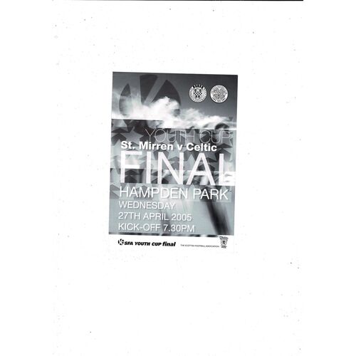 Scottish Youth Cup Final Football Programmes