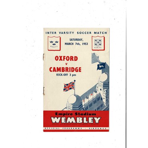 Inter Varsity Football Programmes