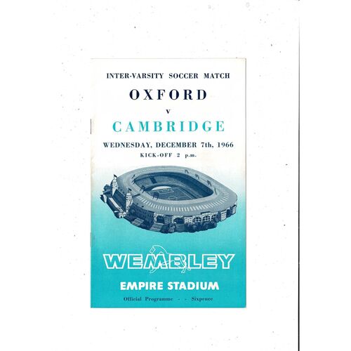 Inter Varsity Football Programmes