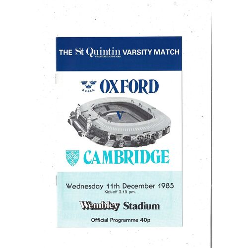 Inter Varsity Football Programmes