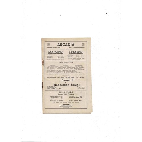 Barnet Home Football Programmes