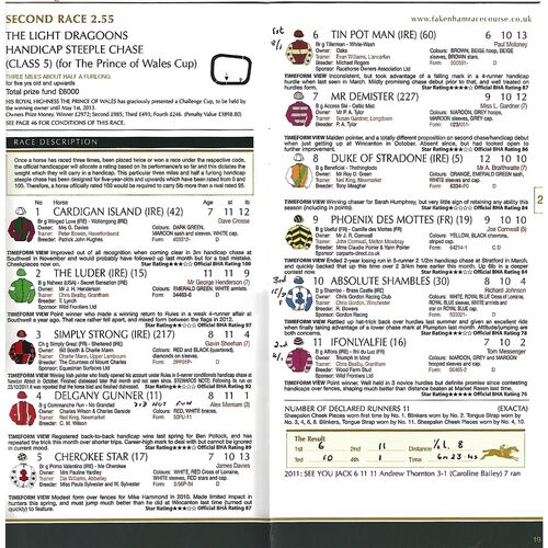 2012 Fakenham Ladies Race Day Meeting (27/05/2012) Horse Racing Racecard