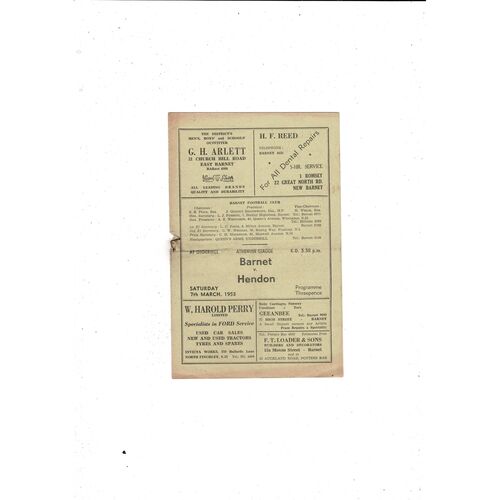 Barnet Home Football Programmes