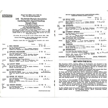 1984 Huntingdon First April Race Meeting (14/04/1984) Horse Racing Racecard