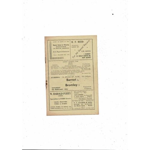 Barnet Home Football Programmes