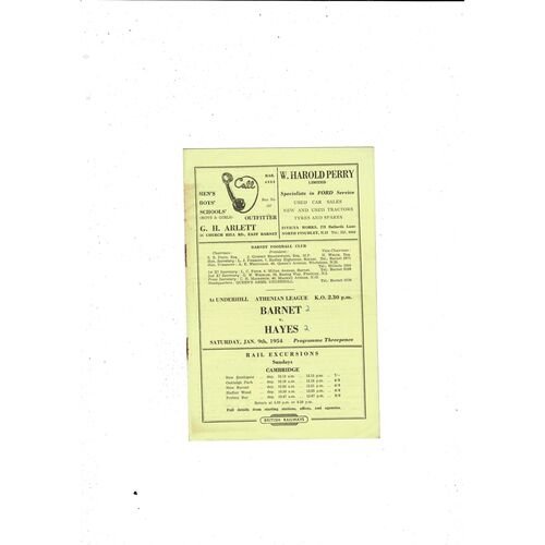 Hayes Football Programmes