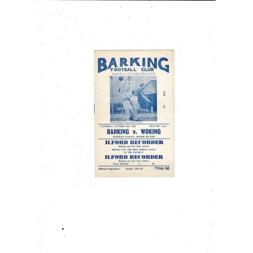 Barking Home Football Programmes