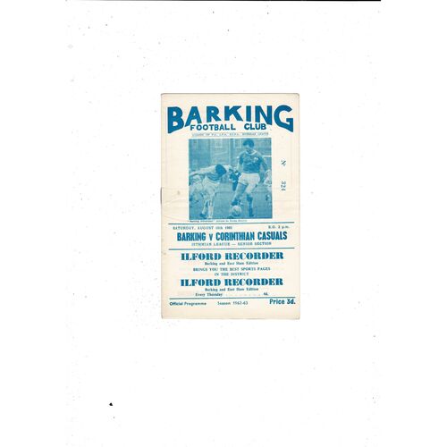 Barking Home Football Programmes