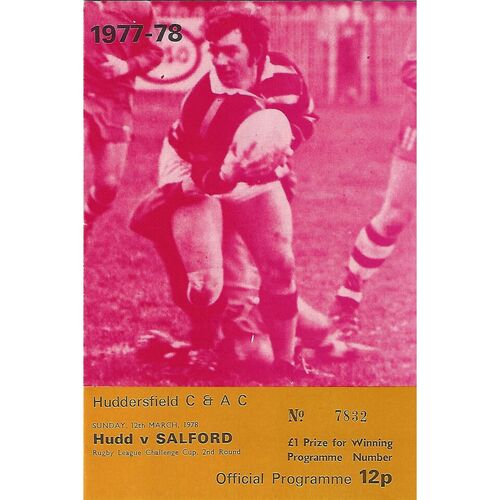 Salford Away Rugby League Programmes