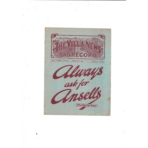 Aston Villa Home Football Programmes