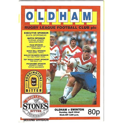 Swinton Away Rugby League Programmes