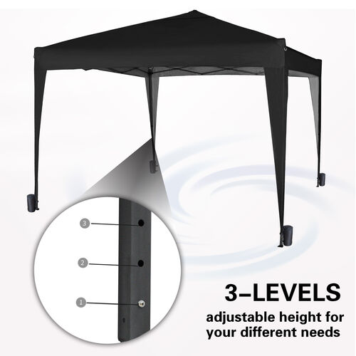 3m x 3m Gazebo Resistant Outdoor Garden Marquee Canopy NS (Black)