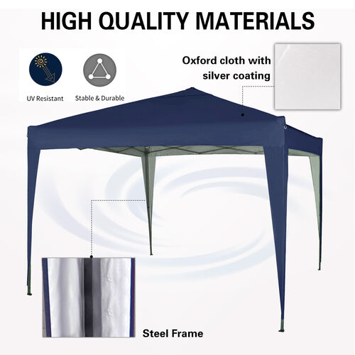 3m x 3m Gazebo Resistant Outdoor Garden Marquee Canopy NS (Blue)
