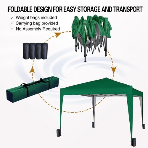 3m x 3m Gazebo Resistant Outdoor Garden Marquee Canopy NS (Green)