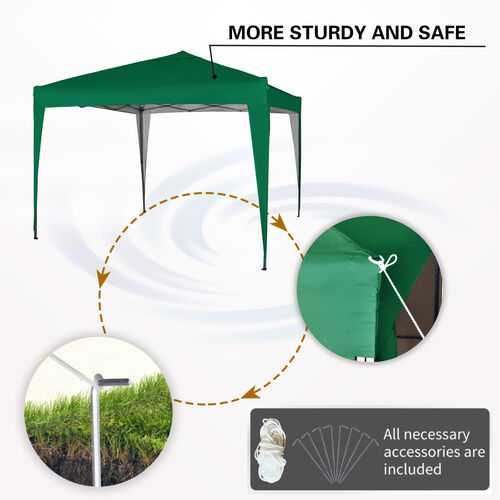 3m x 3m Gazebo Resistant Outdoor Garden Marquee Canopy NS (Green)