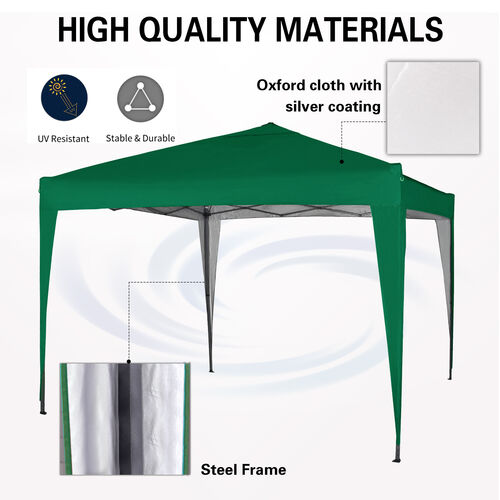 3m x 3m Gazebo Resistant Outdoor Garden Marquee Canopy NS (Green)