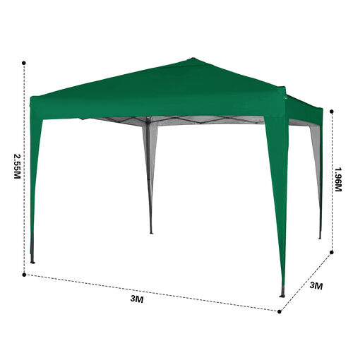 3m x 3m Gazebo Resistant Outdoor Garden Marquee Canopy NS (Green)