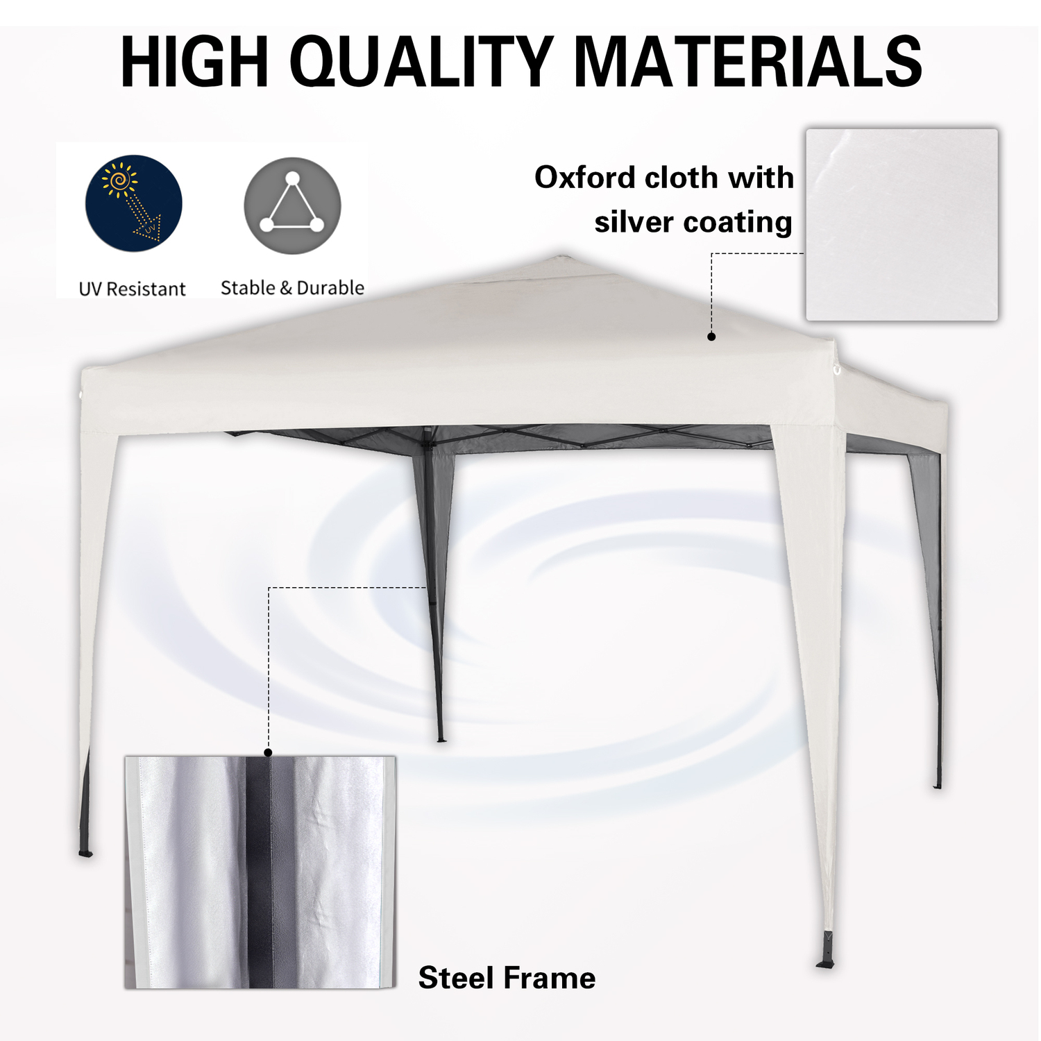 3m x 3m Gazebo Resistant Outdoor Garden Marquee Canopy NS (White) MCC