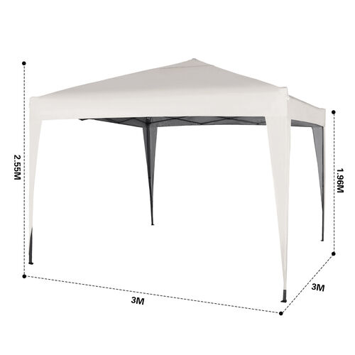 3m x 3m Gazebo Resistant Outdoor Garden Marquee Canopy NS (White)