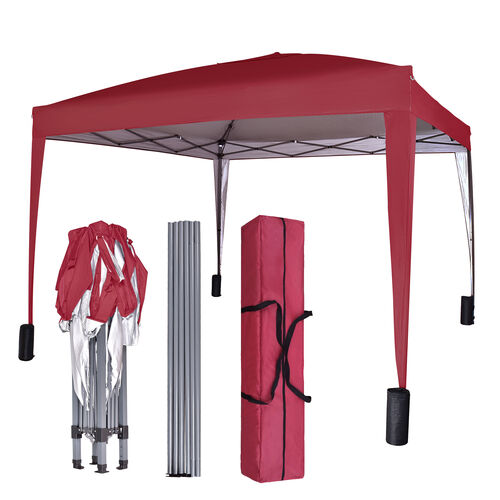 3m x 3m Gazebo Resistant Outdoor Garden Marquee Canopy Canopy + side's (Red)