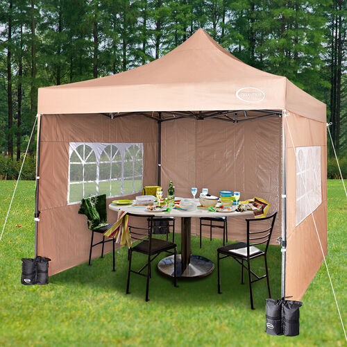 MAXIMUS HEAVY DUTY GAZEBO With Sides (Beige)