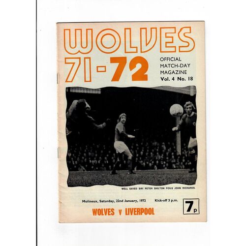 Wolverhampton Wanderers Home Football Programmes
