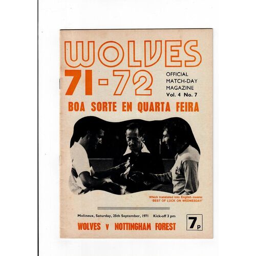 Wolverhampton Wanderers Home Football Programmes