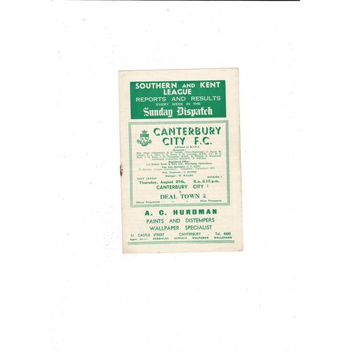 Canterbury City Football Programmes