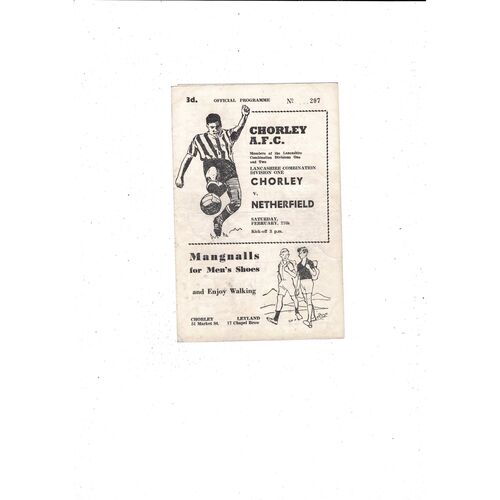 Chorley Football Programmes