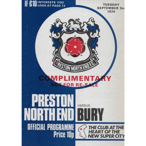 Preston North End Home Football Programmes