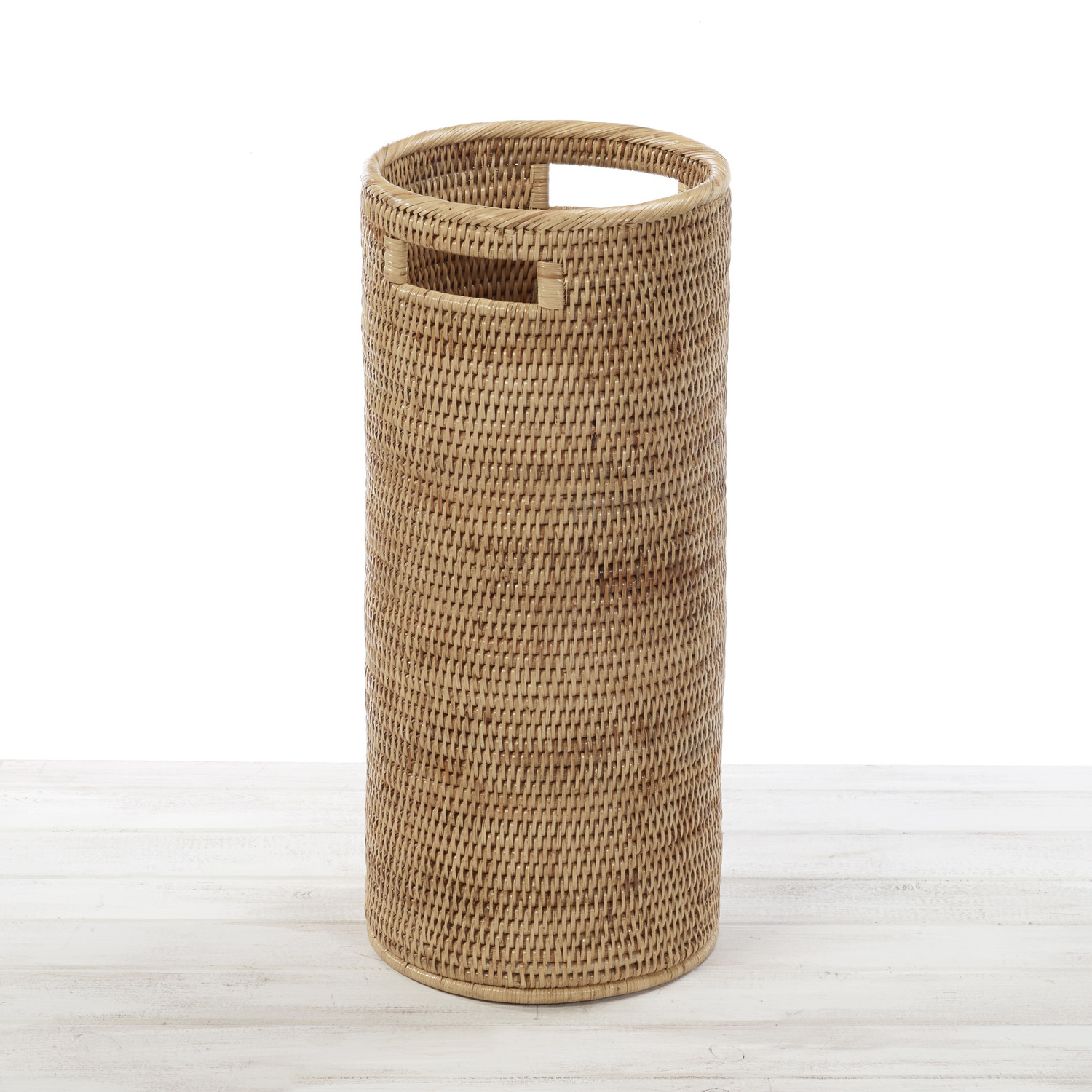 Round Rattan Umbrella Basket D24 x H54 cm URU Home Ratten Baskets