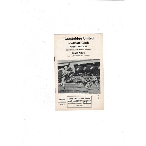 Cambridge United Home Football Programmes