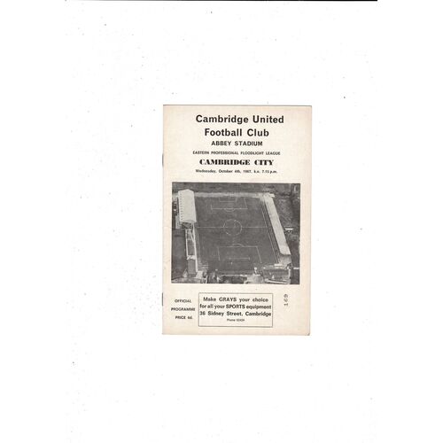 Cambridge United Home Football Programmes