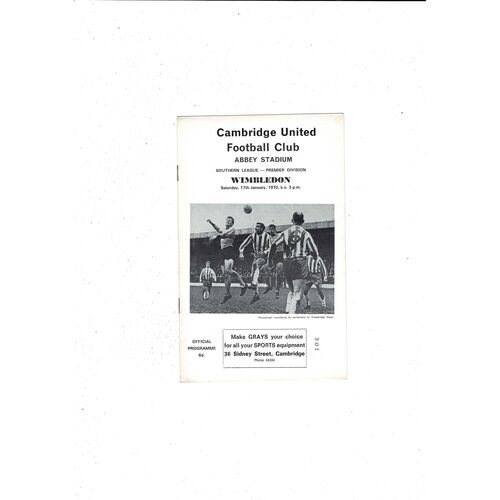 Wimbledon Home Football Programmes