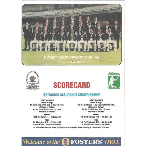 Northamptonshire County Cricket Programmes/Scorecards