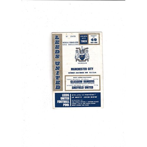 Leeds United Home Football Programmes