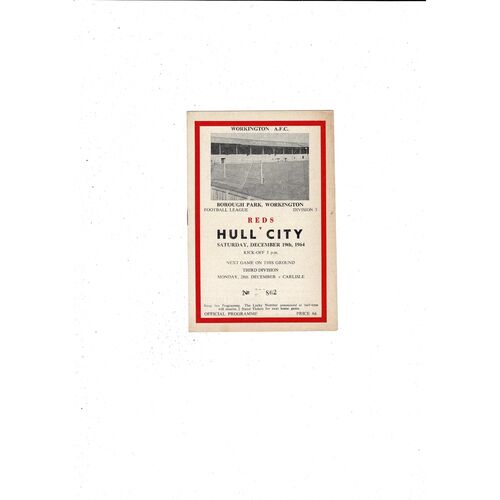 Workington Home Football Programmes