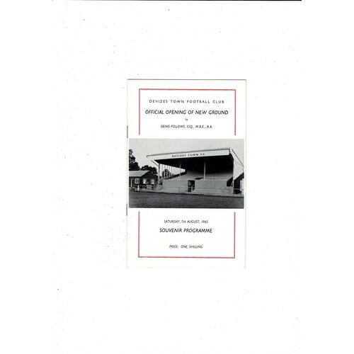 Friendly Football Programmes