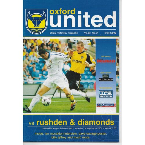 Oxford United Home Football Programmes