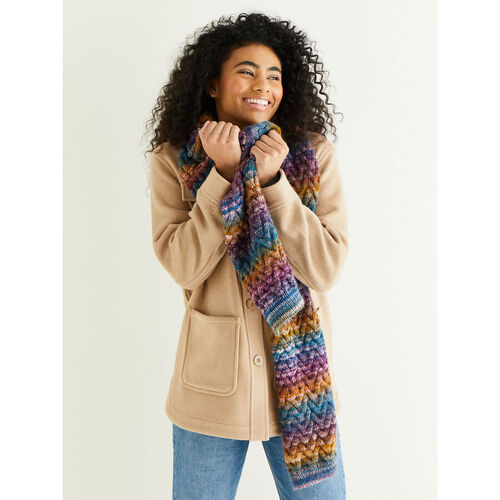 Textured Scarf in Jewelspun 10347